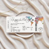 Boarding Pass Reizen Thema Verjaardagsfeest voor v Kaart