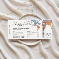 Boarding Pass Reizen Thema Verjaardagsfeest voor v