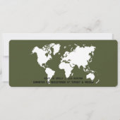 Boarding Pass Reizen Thema Vrijgezellenfeest Olive Kaart (Achterkant)