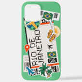 BOARDING PASS RIO DE JANEIRO BRAZILIL iPhone CASE Hoesje (Achterkant)