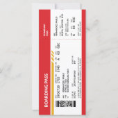 Boarding Pass - Rood (Voorkant)