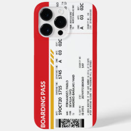 Boarding Pass - Rood Case-Mate iPhone 14 Pro Max Hoesje
