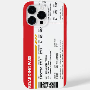 Boarding Pass - Rood Case-Mate iPhone 14 Pro Max Hoesje