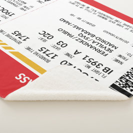 Boarding Pass - Rood Sherpa Deken