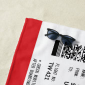 Boarding Pass - Rood Strandlaken (In situ)