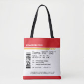Boarding Pass - Rood Tote Bag (Voorkant)