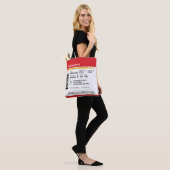 Boarding Pass - Rood Tote Bag (Op model)