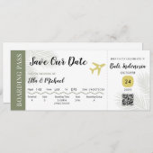 Boarding Pass Save the Date – Destination Wedding (Voorkant / Achterkant)
