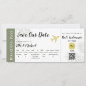 Boarding Pass Save the Date – Destination Wedding (Voorkant)