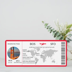 Boarding Pass Scratch Verrassingsvakantie/reis ont Kaart