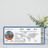 Boarding Pass Scratch Verrassingsvakantie Reveal Kaart (Staand voorkant)