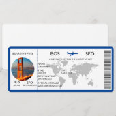 Boarding Pass Scratch Verrassingsvakantie Reveal Kaart (Voorkant / Achterkant)