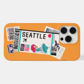 BOARDING PASS SEATTLE USA iPhone HOESJE (Achterkant horizontaal)