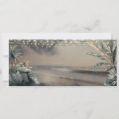 Boarding Pass String String Lights Wedding Ticket Kaart (Achterkant)