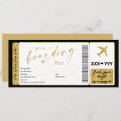 Boarding Pass Surprise Fake Airline Ticket (Voorkant / Achterkant)