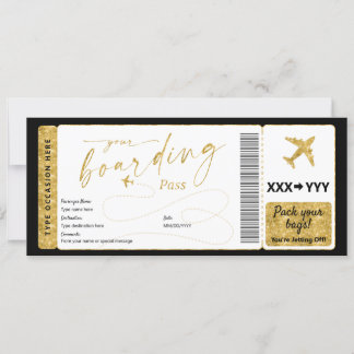 Boarding Pass Surprise Fake Airline Ticket