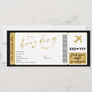 Boarding Pass Surprise Fake Airline Ticket Kaart