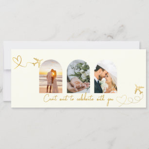 Boarding Pass Ticket met foto bruiloft Kaart