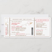 Boarding Pass Ticket Wedding Invitation Kaart (Voorkant)
