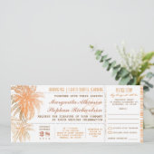 boarding pass tickets bruiloft uitnodigingen met R (Staand voorkant)