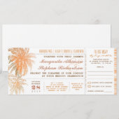 boarding pass tickets bruiloft uitnodigingen met R (Voorkant / Achterkant)