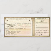 Boarding Pass tickets - vintage huwelijksuitnodigi Kaart (Voorkant)