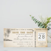 Boarding Pass tickets voor Save the Date (Staand voorkant)