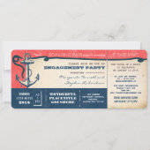 boarding pass-tickets voor verlovingsfeest met RSV Kaart (Voorkant)