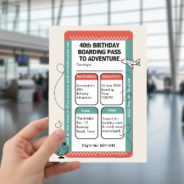 Boarding Pass to Adventure – Travel Themed Kaart