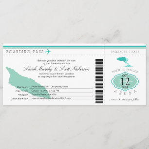 Boarding Pass to Aruba Kaart