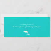 Boarding Pass to Aruba Wedding Invitation Kaart (Achterkant)