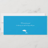 Boarding Pass to Aruba Wedding Invitation Kaart (Achterkant)