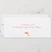 Boarding Pass to Aruba Wedding Invitation Kaart (Achterkant)