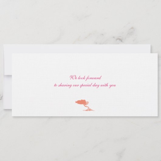 Boarding Pass to Aruba Wedding Invitation Kaart (Achterkant)