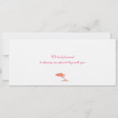 Boarding Pass to Aruba Wedding Invitation Kaart (Achterkant)