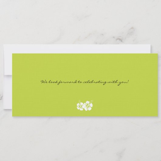 Boarding Pass to Cayman Islands Wedding Invitation Kaart (Achterkant)