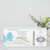 Boarding Pass to Cuba Kaart (Staand voorkant)