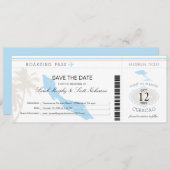 Boarding Pass to Curacao Save The Date (Voorkant / Achterkant)
