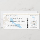 Boarding Pass to Curacao Save The Date (Voorkant)