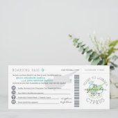 Boarding Pass to Cyprus Wedding Invitation Kaart (Staand voorkant)
