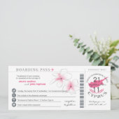 Boarding Pass to Cyprus Wedding Invitation Kaart (Staand voorkant)
