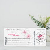 Boarding Pass to Cyprus Wedding Invitation Kaart (Staand voorkant)