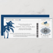 Boarding Pass to El Salvador Wedding Kaart (Voorkant / Achterkant)