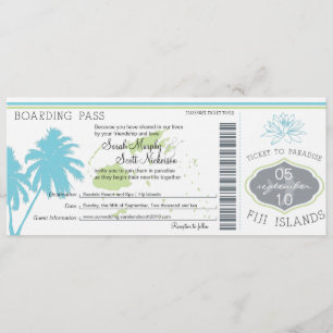 Boarding Pass to Fiji Islands Kaart