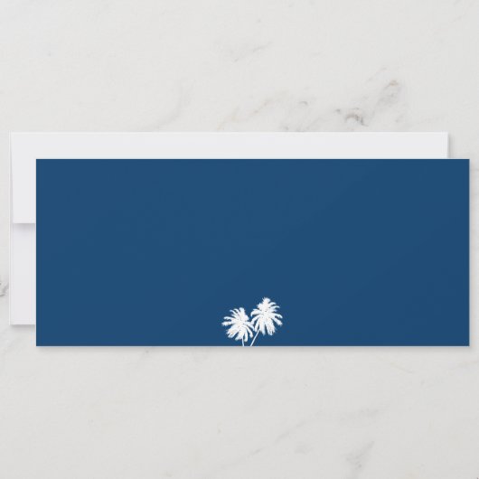 Boarding Pass to Hawaii Grey and Blue Kaart (Achterkant)