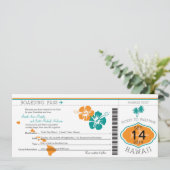 Boarding Pass to Hawaii Kaart (Staand voorkant)
