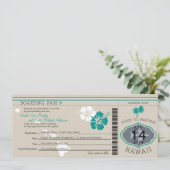 Boarding Pass to Hawaii Kaart (Staand voorkant)
