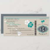 Boarding Pass to Hawaii Kaart (Voorkant / Achterkant)