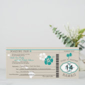 Boarding Pass to Hawaii Kaart (Staand voorkant)