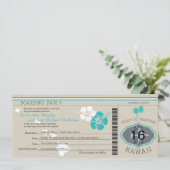 Boarding Pass to Hawaii Kaart (Staand voorkant)